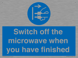 Switch off the microwave when you have finished
